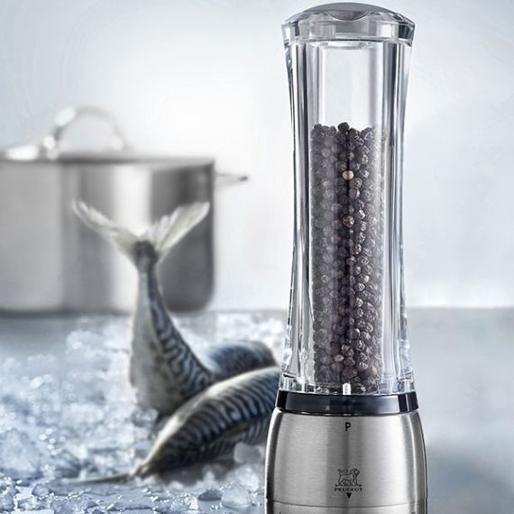 Мельница для перца 21 см, акрил, нержавеющая сталь, цвет прозрачный, DAMAN PEUGEOT, Франция, изображение 3