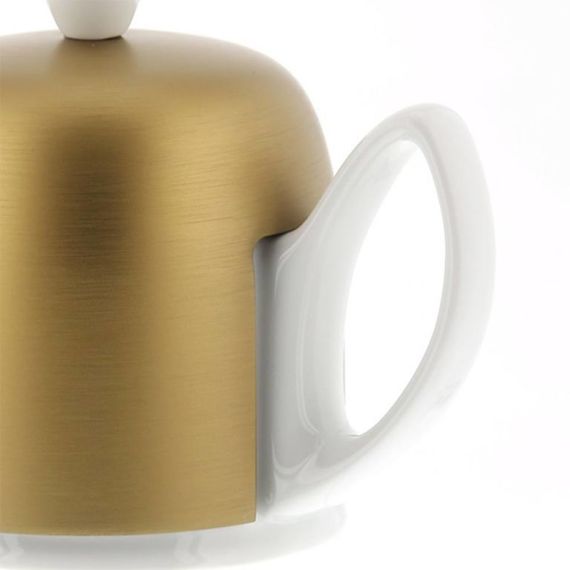 Чайник заварочный на 6 чашек с крышкой бронзового цвета, 900 мл, SALAM White, фарфор, Guy Degrenne, изображение 3