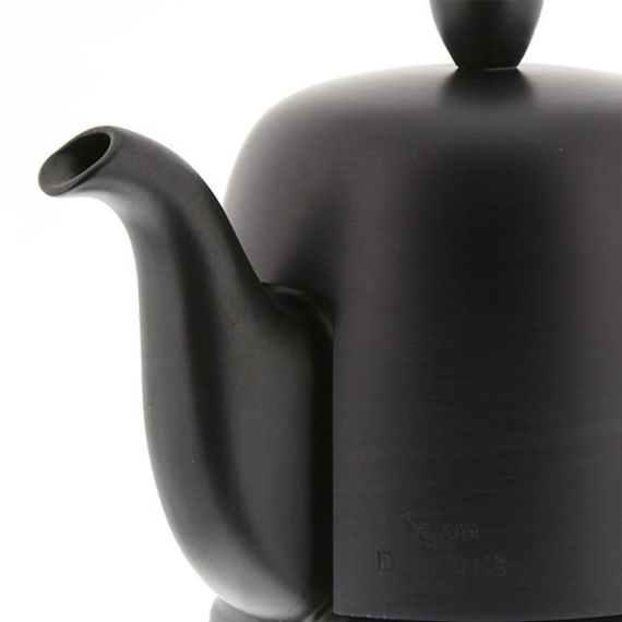 Чайник заварочный на 4 чашки с черной крышкой, 700 мл, SALAM Mat Black, фарфор, Guy Degrenne, изображение 4