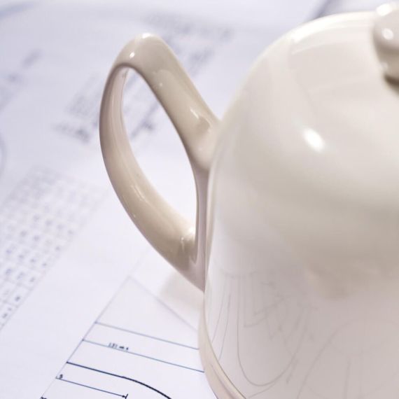 Чайник заварочный на 4 чашки с крышкой, 700 мл, SALAM Nude Pink Monochrome, цвет светло-бежевый, керамика, Guy Degrenne, изображение 4