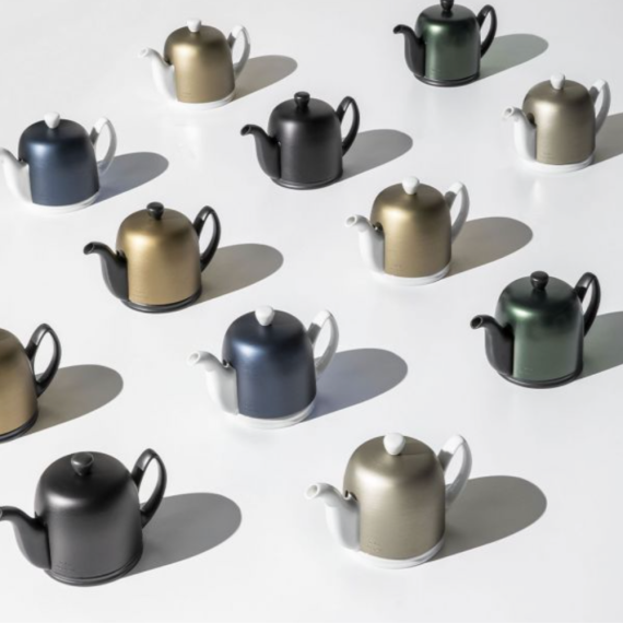 Чайник заварочный на 4 чашки с бронзовой крышкой, 700 мл, SALAM Mat Black, фарфор, Guy Degrenne, изображение 4