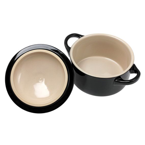 Кокотница керамическая черная d=10 см, Le Creuset, изображение 2