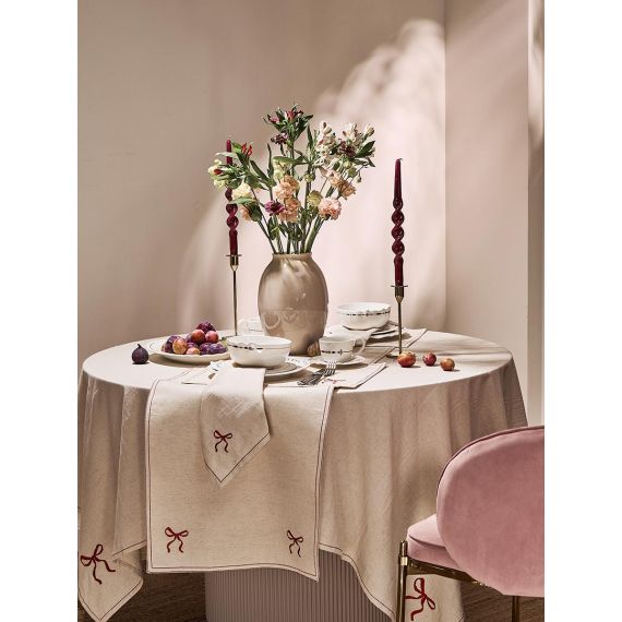 Скатерть Fancy Bows бежевого цвета из коллекции Essential, 180х240 см, Tkano, изображение 2