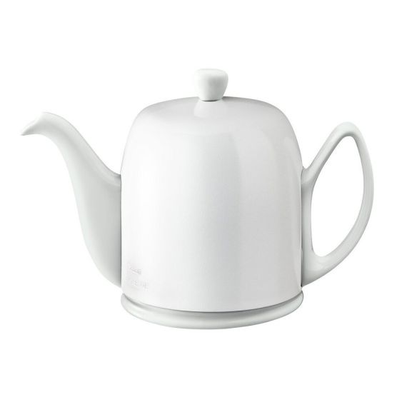Чайник заварочный с крышкой на 6 чашек, 900 мл, SALAM White Monochrome, цвет белый, фарфор, Guy Degrenne