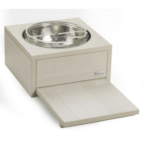 Подставка с охлаждением с выдвижной полкой 32*32*16,5 см. дерево, белый, Pintinox