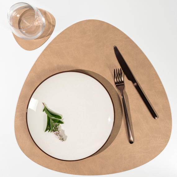 Подстановочная салфетка треугольник 41х41 см, цвет песочный, VERO