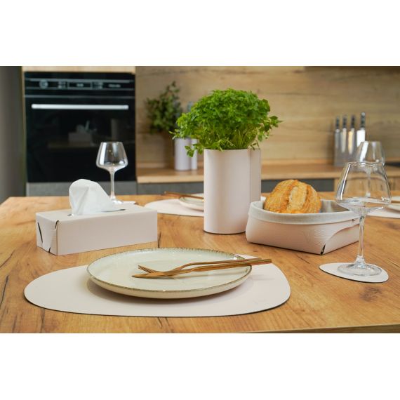 Салфетница из кожи, цвет кремовый, 23х12х7см, VERO, изображение 6