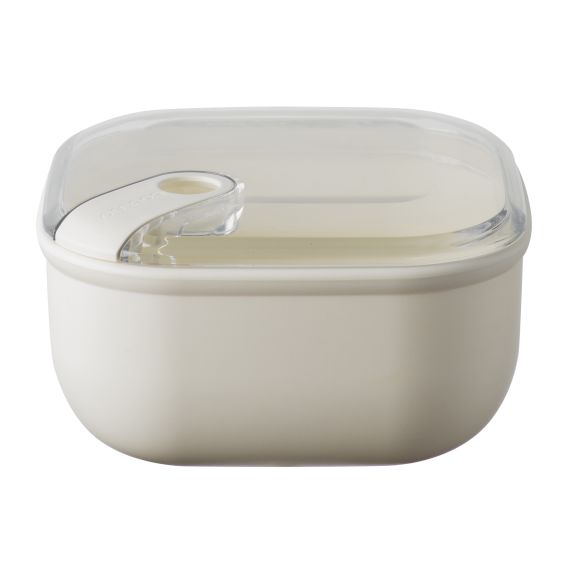 Контейнер квадратный 1000 мл, цвет слоновая кость, серия Pull box, OMADA
