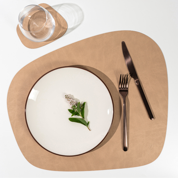 Подстановочная салфетка трапеция 42х36 см, цвет песочный, VERO