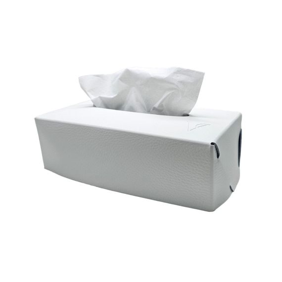 Салфетница из кожи, цвет белый, 23х12х7см, VERO