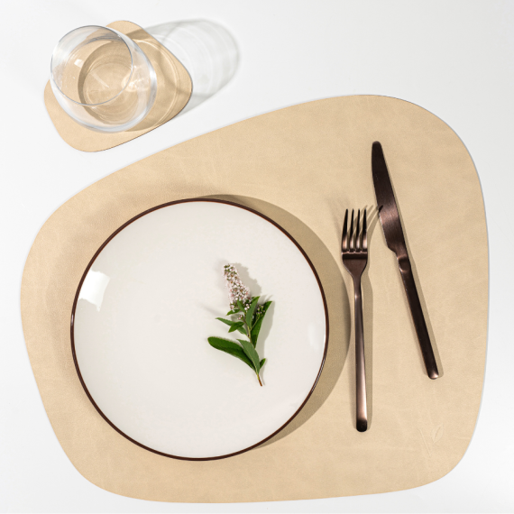 Подстановочная салфетка трапеция 42х36 см, цвет кремовый, VERO