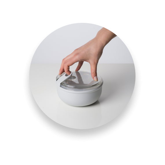 Контейнер круглый 750 мл, цвет слоновая кость, серия Pull box, OMADA, изображение 2