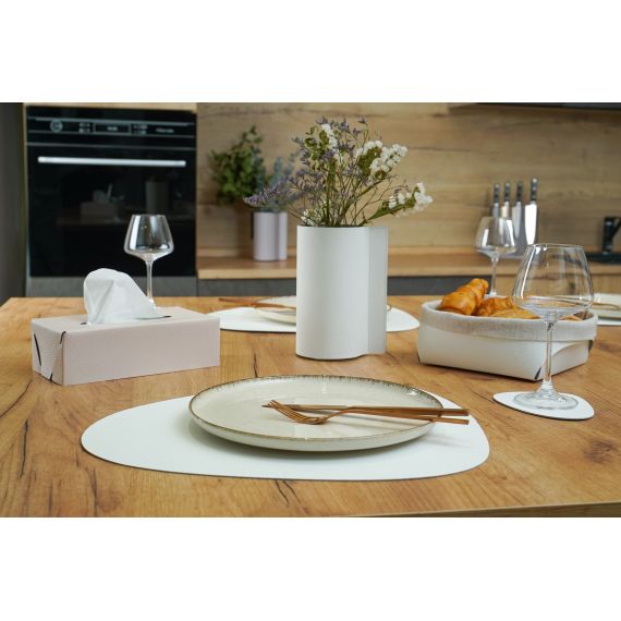 Хлебница из кожи, цвет белый, 23х22х9см, VERO, изображение 4