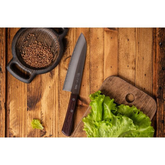 Кухонный нож-шеф японский Сантоку, Kanetsugu, изображение 6