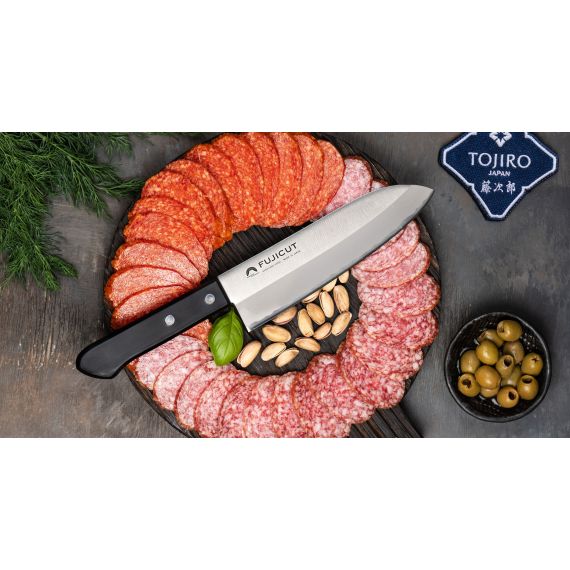 Кухонный нож-шеф японский Сантоку, FUJI CUTLERY, изображение 5
