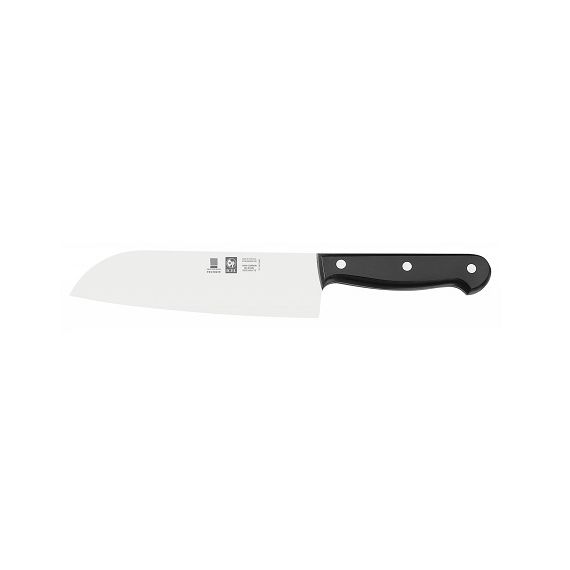 Нож японский Santoku 180/300 мм, черный, серия TECHNIC, Icel