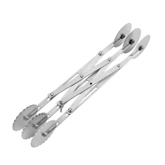 Нож роликовый для теста раздвижной, двойной, нержавейка, P.L. Proff Cuisine