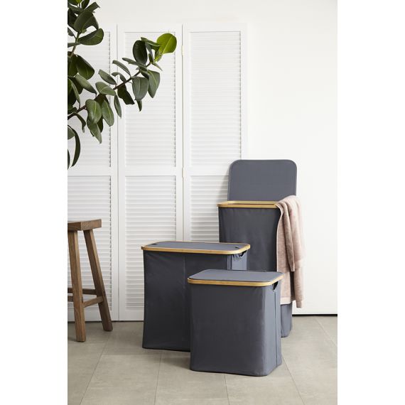 Корзина для белья Neat Mid, 40x33x43 см, серая, Smart Solutions, изображение 2
