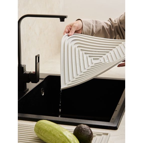 Коврик для сушки посуды Dry Flex, 34,5х31,5 см, графит, Smart Solutions, изображение 4