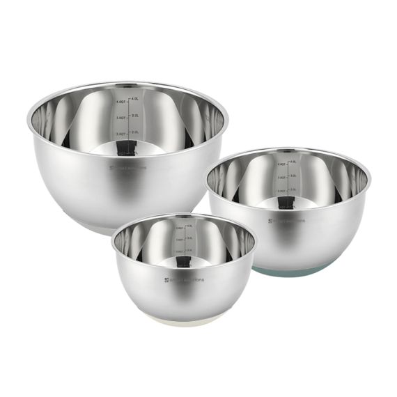 Набор стальных мисок Balance с крышками и терками, 1,5 л/3 л/ 5 л, Smart Solutions, изображение 2