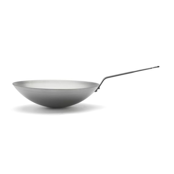 Сковорода Вок для индукции, d=35,5 см, h=9 см, белая сталь, серия White steel Сarbone plus, De Buyer, изображение 2
