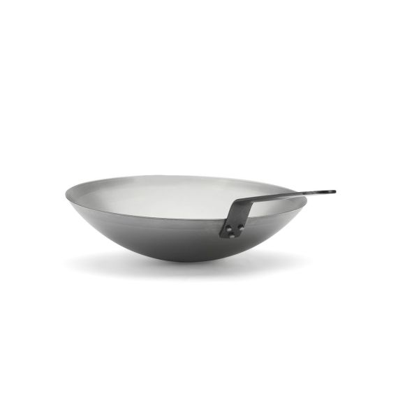 Сковорода Вок для индукции, d=35,5 см, h=9 см, белая сталь, серия White steel Сarbone plus, De Buyer, изображение 3