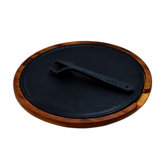 Блюдо чугунное на деревянной подставке, 29 см, LAVA, изображение 2