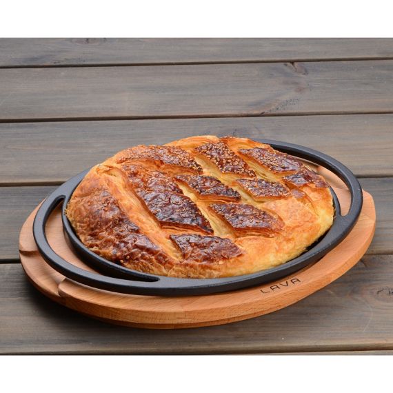 Блюдо чугунное на деревянной подставке, 20 см, LAVA, изображение 9